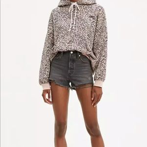 Levi’s 501 women’s high waisted black shorts